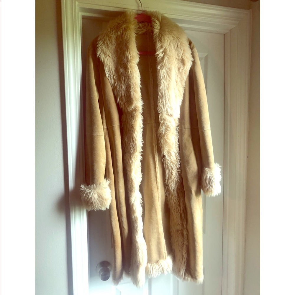 Wilson’s leather coat with fur trim